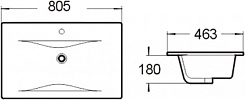 SantiLine Раковина 80.5 SL-2110(80) белая – фотография-2