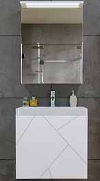 Бриклаер Мебель для ванной Кристалл 50 белая – фотография-1
