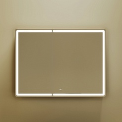 Sancos Зеркало-шкаф Mirror 100 с подсветкой MI100ECH дуб чарльстон – фотография-2