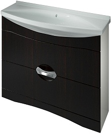 Какса-а Тумба для умывальника Каприз 105 с ящиками венге – фотография-1