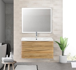 BelBagno Тумба под раковину Acqua 100 подвесная Rovere Rustico – фотография-8