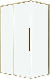 Grossman  Душевой уголок Galaxy 120x70x195 профиль золото сатин стекло прозрачное – фотография-1