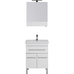 Aquanet Мебель для ванной "Сиена 60" белая напольная (186363) – фотография-3
