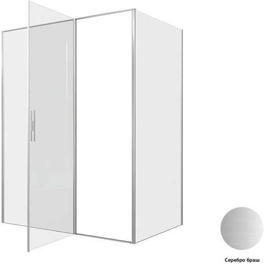 Allen Brau Душевой уголок Priority 160x100 3.31038.BA/3.31047.BA серебро браш – фотография-4