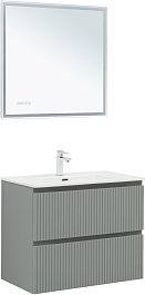 Aquanet Мебель для ванной Джейн (Flat) 80 подвесная мисти грин матовая – фотография-1