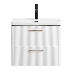 BelBagno Тумба под раковину Due 60 подвесная Bianco Lucido – фотография-2