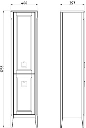 ASB-Woodline Тумба под раковину Рома 100П белая – фотография-7