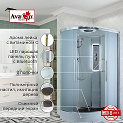 Avacan Душевая кабина 120/80 EM2812RLED – фотография-6
