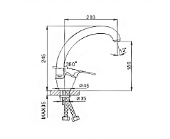 Frap Смеситель для кухни H13 F4113-8 белый – фотография-3