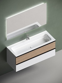 Sancos Мебель для ванной Delta 120 дуб светлый/белый – фотография-4