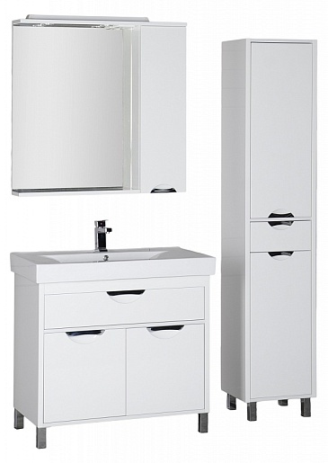 Aquanet Зеркальный шкаф "Гретта 90" (179207) – картинка-9