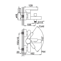Iddis Смеситель для ванны с душем RENIOR RENSB00I02 – фотография-7