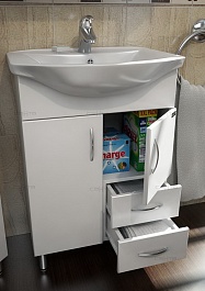 СанТа Мебель для ванной Грация Прима 60 R свет, с ящиками – фотография-3