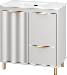 Brevita Тумба под раковину Risacca Crema 80 серая – фотография-3