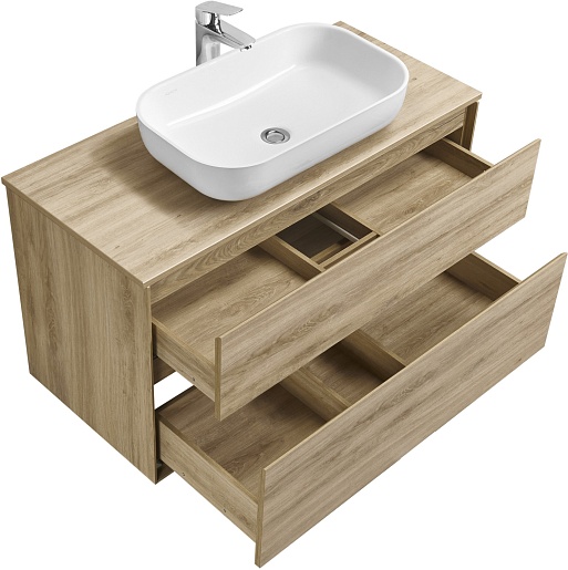 Акватон Тумба с раковиной Либерти 100 Лола дуб эльвезия – фотография-2