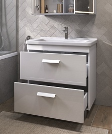 Vigo Тумба под раковину Nova 2-800 2 ящика белая – фотография-5