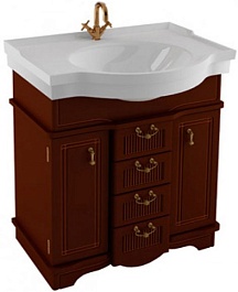 Aquanet Тумба под раковину Луис 80 темный орех – фотография-1