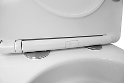 Azario Унитаз подвесной Trevi AZ-0093UQ3 безободковый белый – фотография-8