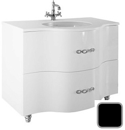 Водолей Тумба под раковину Ариадна 106 Чёрная – фотография-1