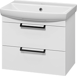 Misty Тумба с раковиной Клермонт 60 подвесная белая – фотография-3