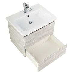 BelBagno Тумба с раковиной Albano-Cer 60 подвесная Rovere Vintage Bianco – фотография-3