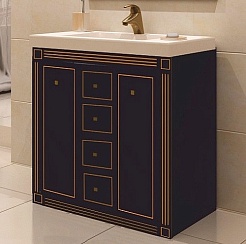 Misty Тумба для умывальника Venezia 90 черная патина – фотография-1