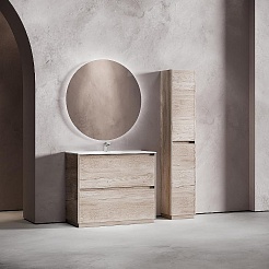 Sancos Мебель для ванной Libra Floor 100 дуб галифакс натуральный – фотография-2