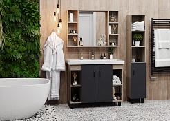 Onika Мебель для ванной Тимбер 100.10 серая/дуб сонома – фотография-2