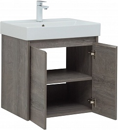 Aquanet Мебель для ванной Nova Lite 60 2 дверцы подвесная дуб рошелье – фотография-7