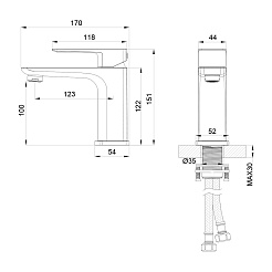 Oliveeka Смеситель для раковины D OL-139003-CR хром – фотография-3