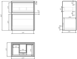 Dreja Тумба с раковиной Slim 65 подвесная белая – фотография-13