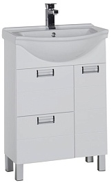 Aquanet Тумба с раковиной "Сити 60" белая (172683) – фотография-1