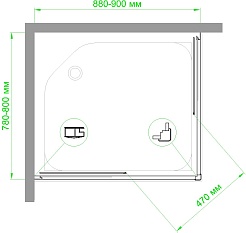 Royal Bath Душевой уголок RB 8090HPD-T-BL 90х80х185 – фотография-5