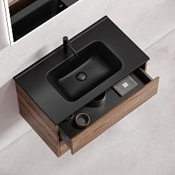 Sancos Тумба с раковиной Libra 80 дуб чарльстон раковина Element 81 CN7005MB – фотография-7