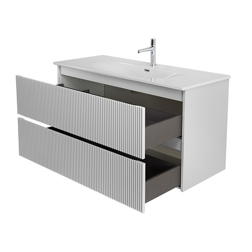 BelBagno Тумба под раковину Uno 120 с 2 ящиками подвесная Bianco Opaco – картинка-5