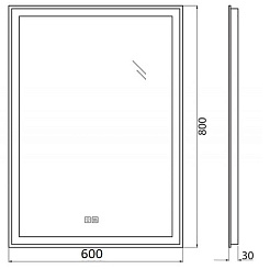BelBagno Зеркало SPC-GRT-600-800-LED-TCH-WARM – фотография-7