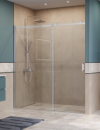 BelBagno Душевая дверь в нишу Soft Close-2 SOFT_CLOSE-2-BF-1-180-C-Cr 180x200 профиль хром стекло прозрачное – фотография-2