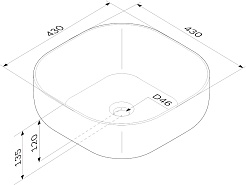 Am.Pm Мебельная накладная раковина Func 43 белая глянцевая – фотография-8