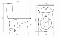 Santek Унитаз-Компакт Анимо 1WH302133 – фотография-2