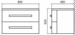 BelBagno Тумба с раковиной PROSPERO BB800DN2C/TL	 – фотография-5