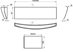 Ravak Боковой экран Evolution 70 L – фотография-5