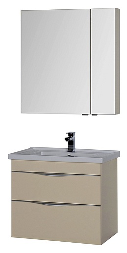 Aquanet Тумба с раковиной "Эвора 80" сливочная – фотография-4