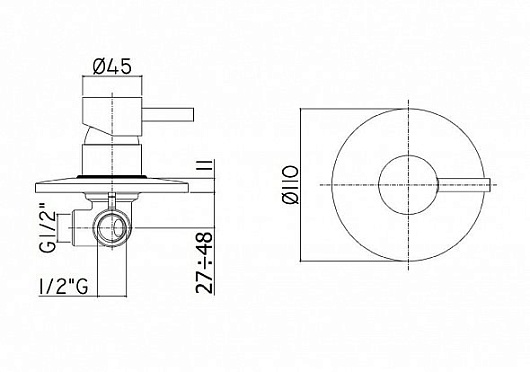 Paffoni Смеситель для душа Light LIG011NO (с внутренней частью) – фотография-2