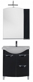 Aquanet Мебель для ванной "Асти 75" черная, с б/к (180322) – фотография-3