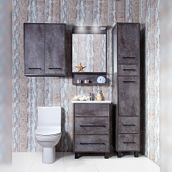 Бриклаер Мебель для ванной Чили 60 цемент – фотография-9