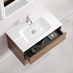 Sancos Тумба с раковиной Libra 80 дуб чарльстон раковина Element 81 CN7005 – фотография-8