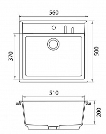 Granfest Мойка кухонная Quadro GF-Q560 Синий – фотография-3