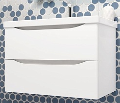  Тумба под раковину Элеганс 80 белый матовый – фотография-1