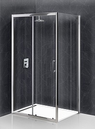 BelBagno Душевой уголок Uno 100/90 UNO-AH-1-100/90-C-Cr стекло прозрачное – фотография-1