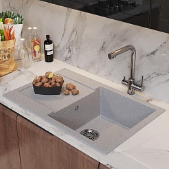 Mixline Мойка кухонная ML-GM31 серая – фотография-4